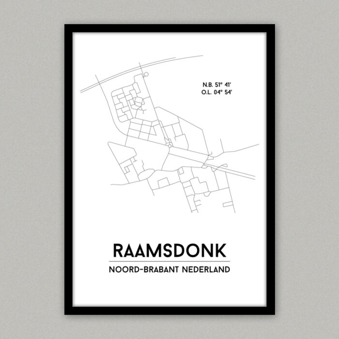 raamsdonk plattegrond poster