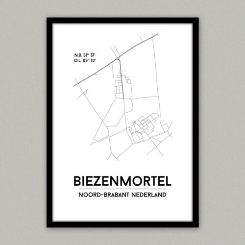 biezenmortel plattegrond poster