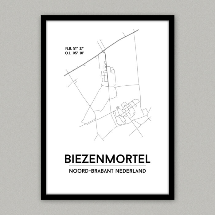 biezenmortel plattegrond poster