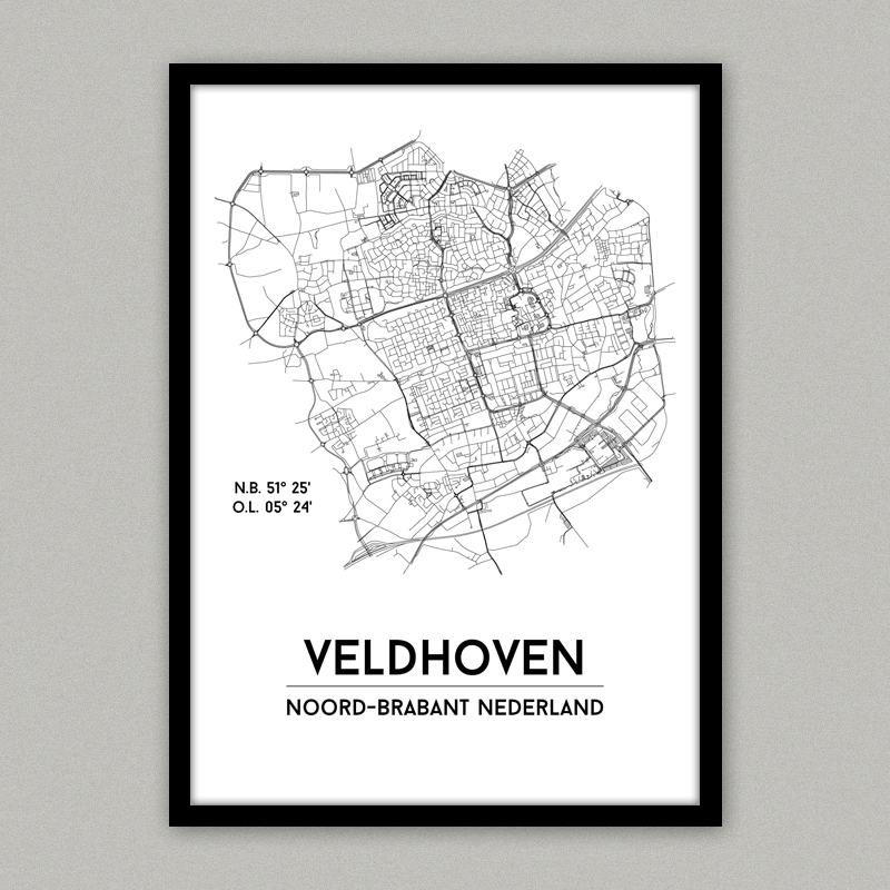 veldhoven plattegrond poster