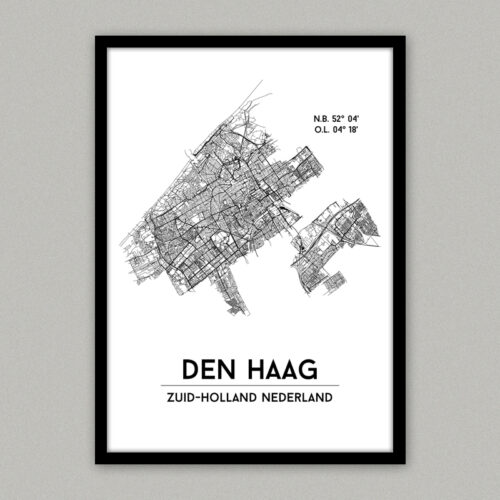 den haag plattegrond poster