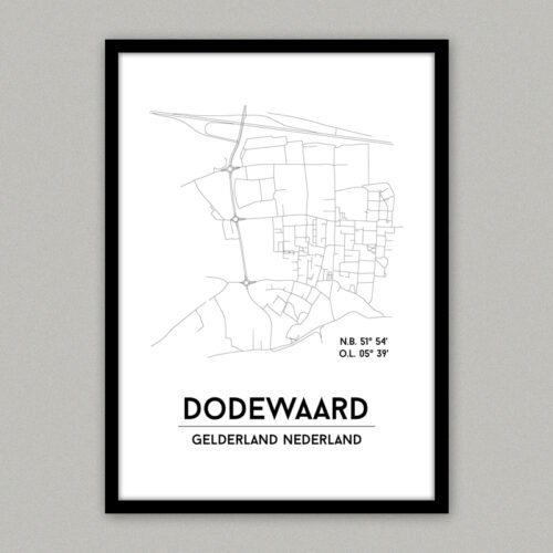 dodewaard plattegrond poster