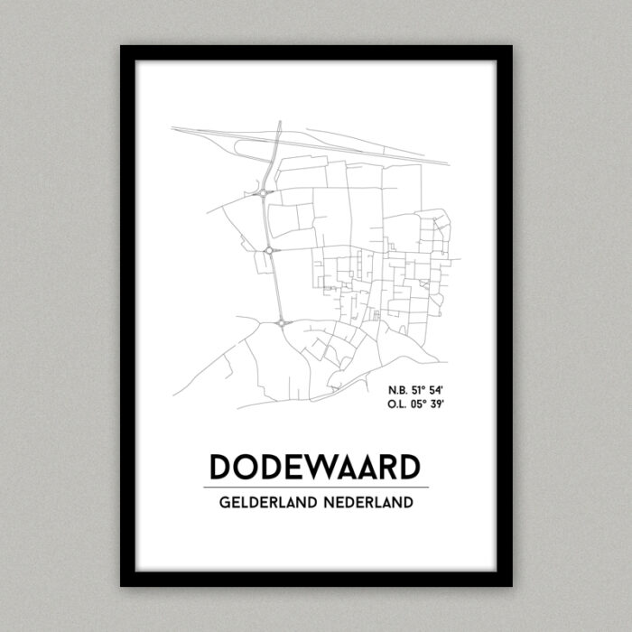 dodewaard plattegrond poster