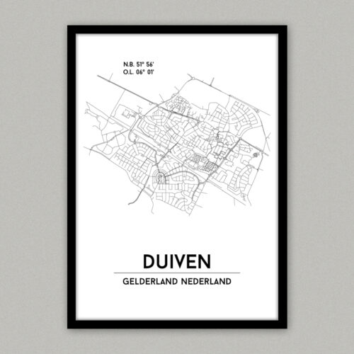 duiven plattegrond poster