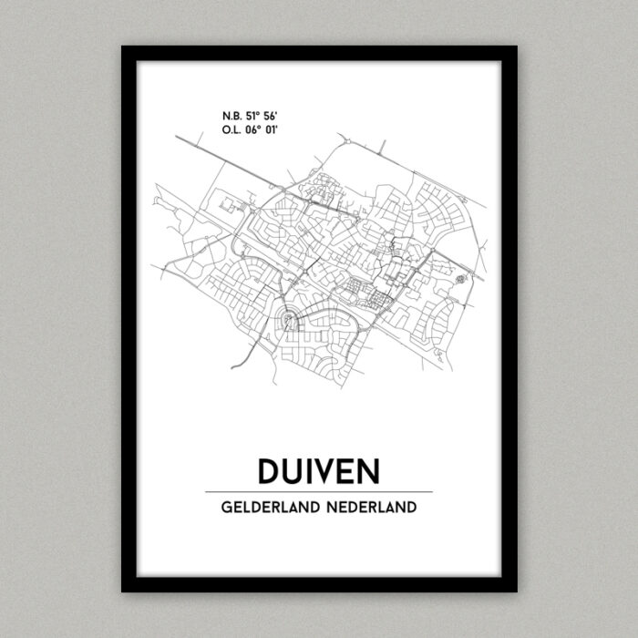duiven plattegrond poster