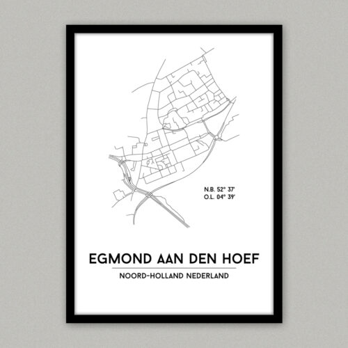 Egmond aan den Hoef plattegrond poster