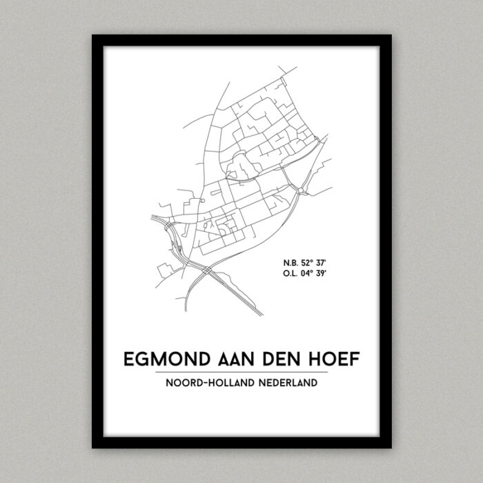 Egmond aan den Hoef plattegrond poster
