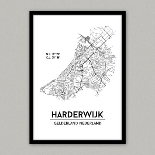 Harderwijk plattegrond poster