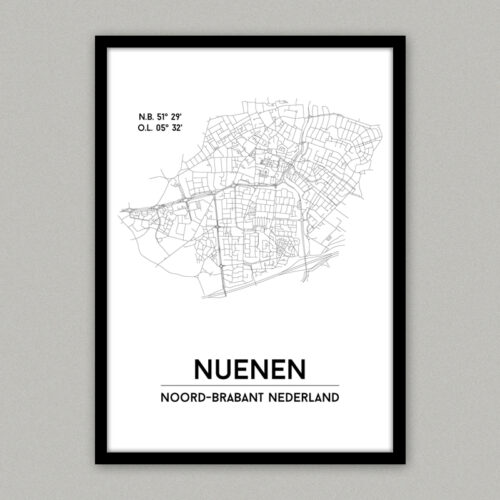 nuenen plattegrond poster