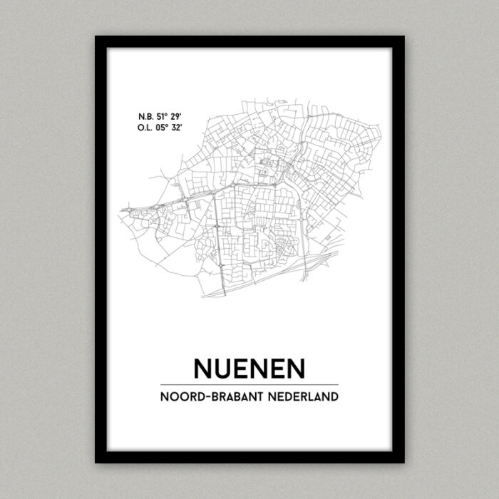 nuenen plattegrond poster
