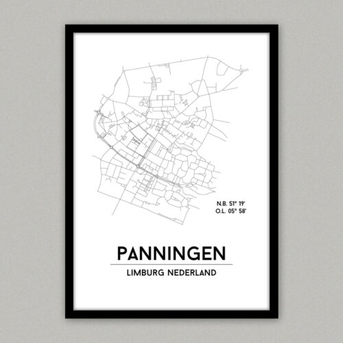 Panningen plattegrond poster
