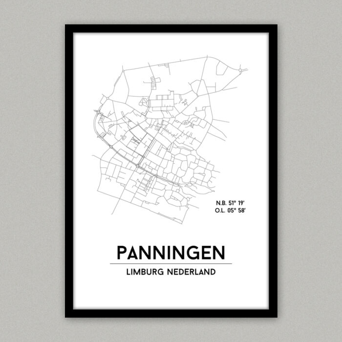 Panningen plattegrond poster