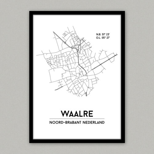 Waalre plattegrond poster