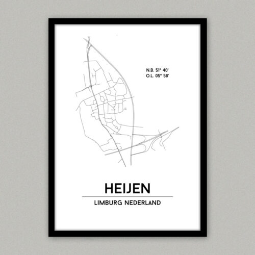 Heijen plattegrond poster