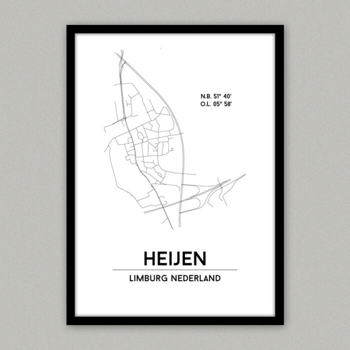 Heijen plattegrond poster