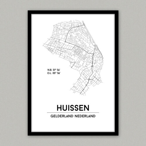 Huissen plattegrond poster