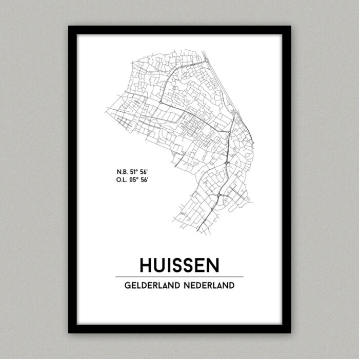 Huissen plattegrond poster