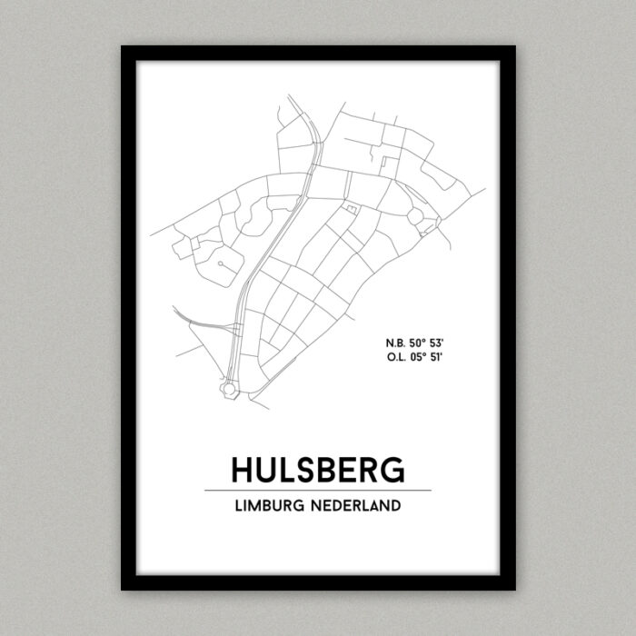 Hulsberg plattegrond poster