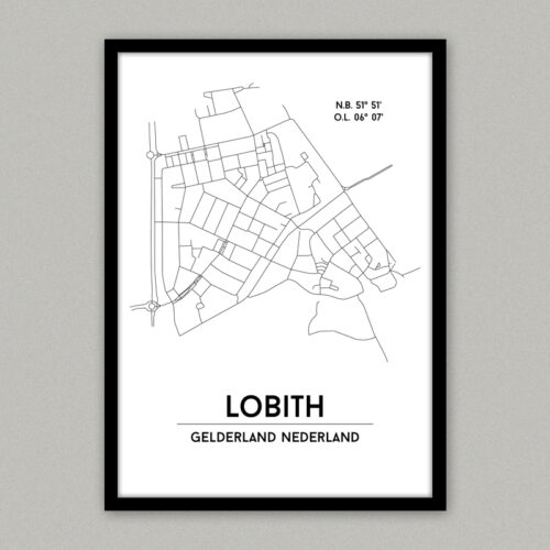 Lobith plattegrond poster