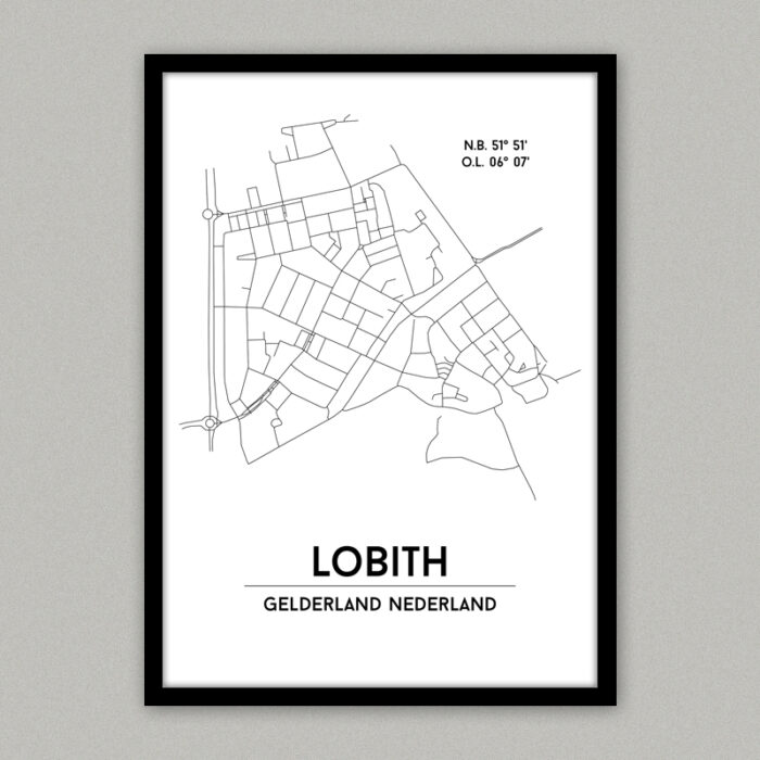 Lobith plattegrond poster