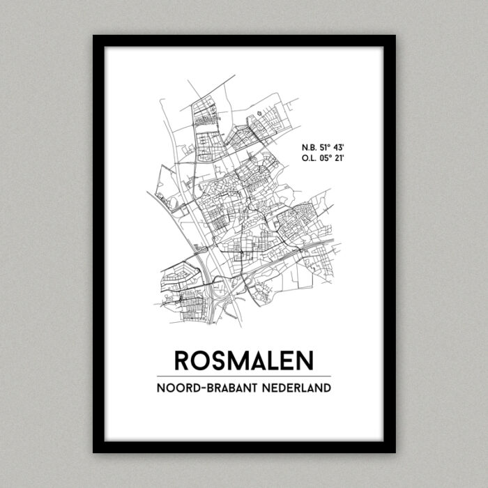 Rosmalen plattegrond poster
