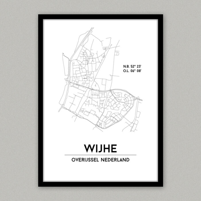 Wijhe plattegrond poster