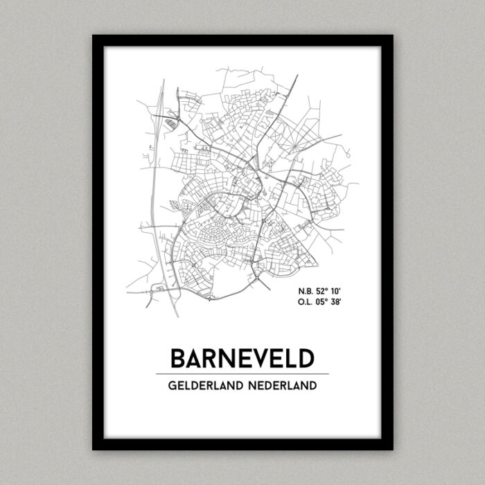 Barneveld plattegrond poster