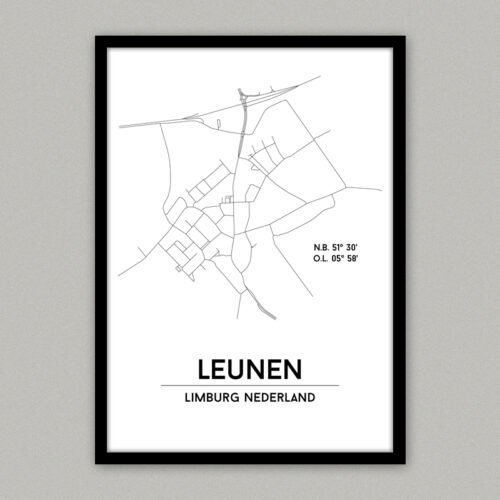 Leunen plattegrond poster