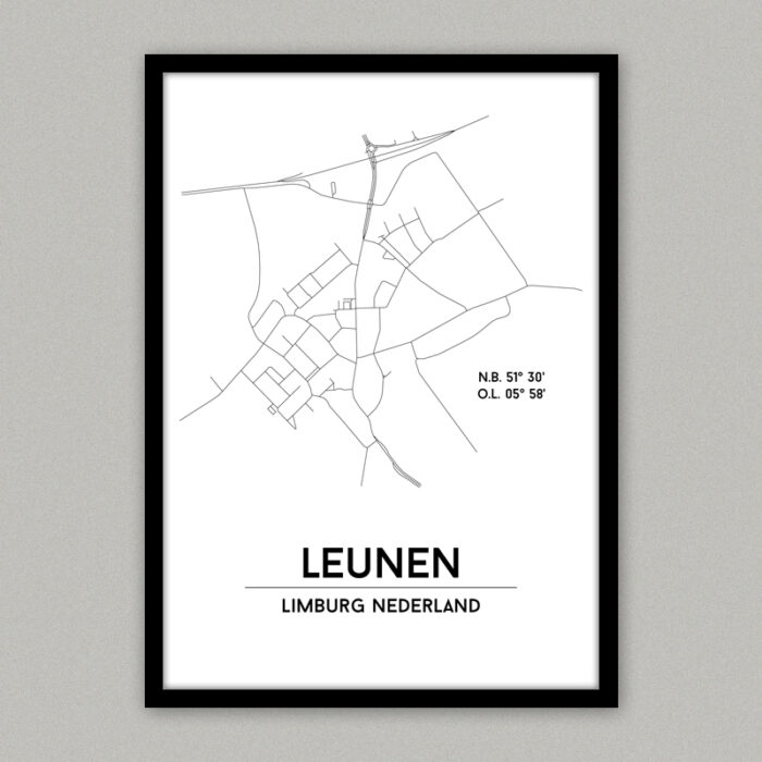 Leunen plattegrond poster