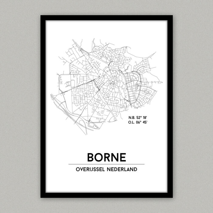Borne plattegrond poster