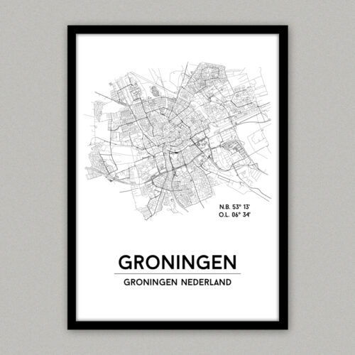 groningen plattegrond poster