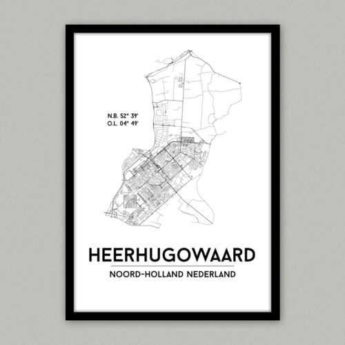 Heerhugowaard plattegrond poster