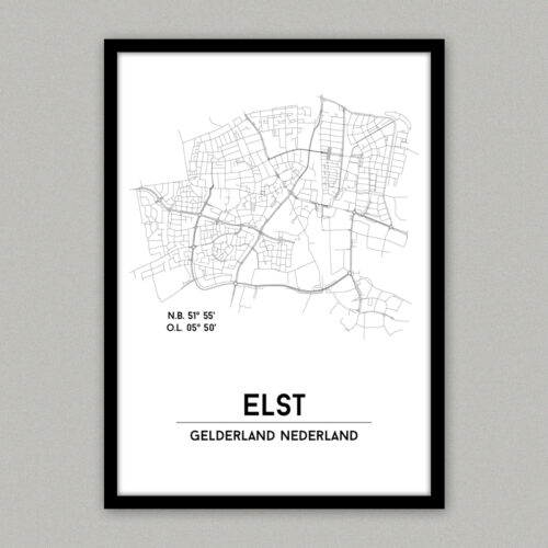 Elst plattegrond poster