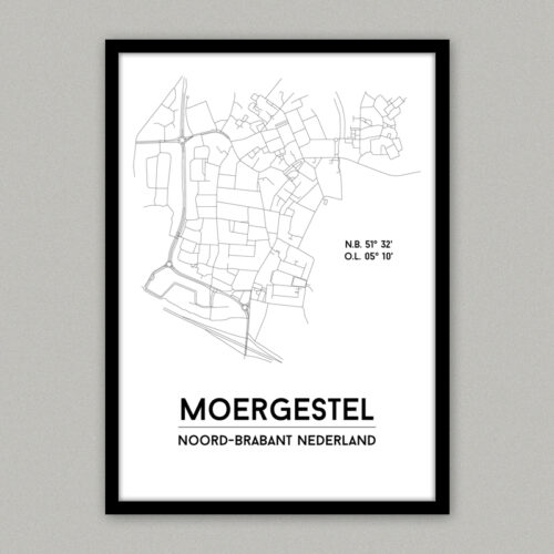 Moergestel plattegrond poster