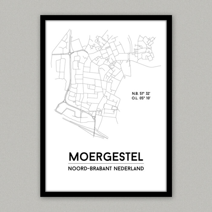 Moergestel plattegrond poster