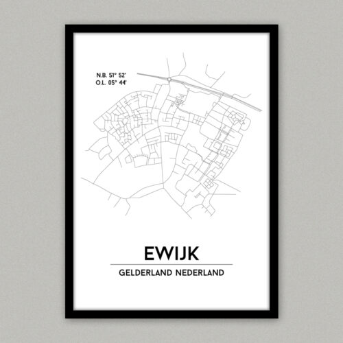 Ewijk plattegrond poster