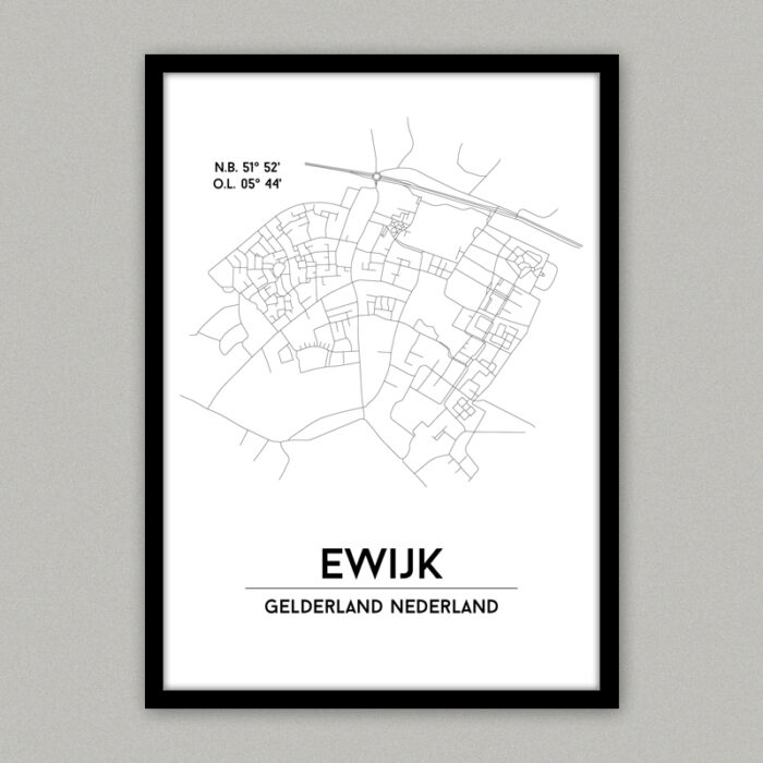 Ewijk plattegrond poster