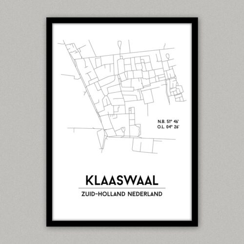 Klaaswaal plattegrond poster