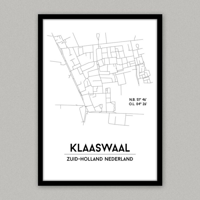 Klaaswaal plattegrond poster