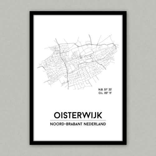 Oisterwijk plattegrond poster