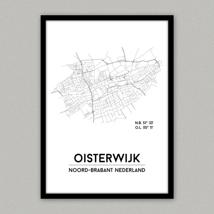 Oisterwijk plattegrond poster