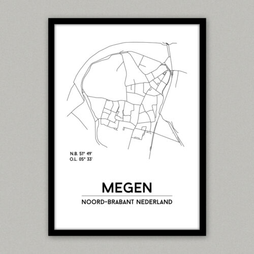 Megen plattegrond poster