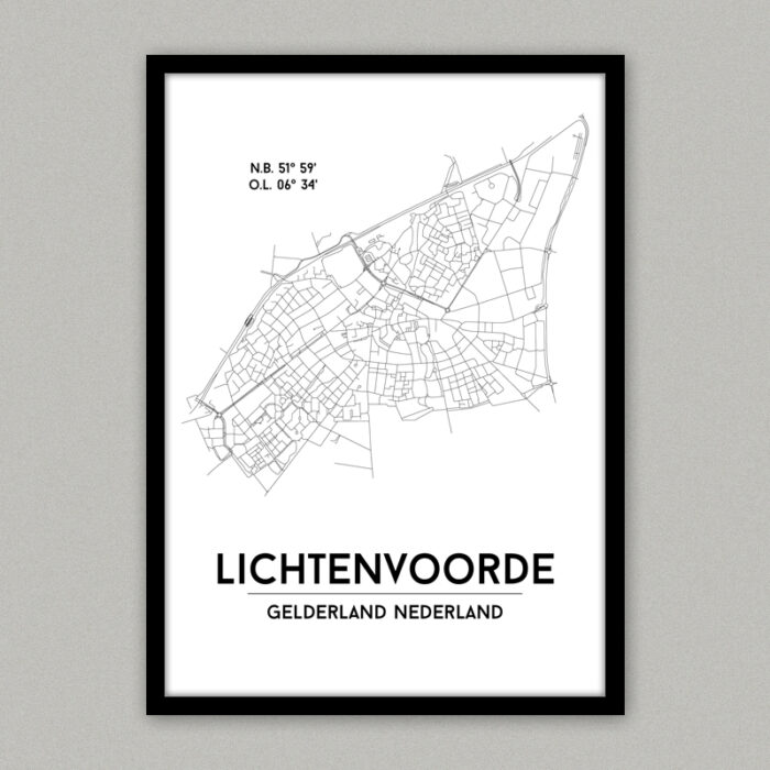 Plattegrond poster Lichtenvoorde