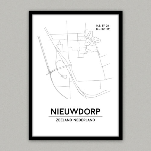 Plattegrond poster Nieuwdorp