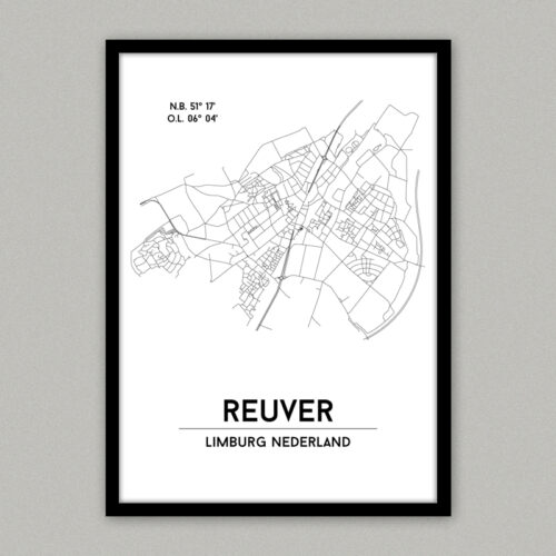 Reuver plattegrond poster