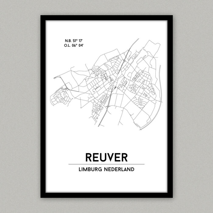 Reuver plattegrond poster