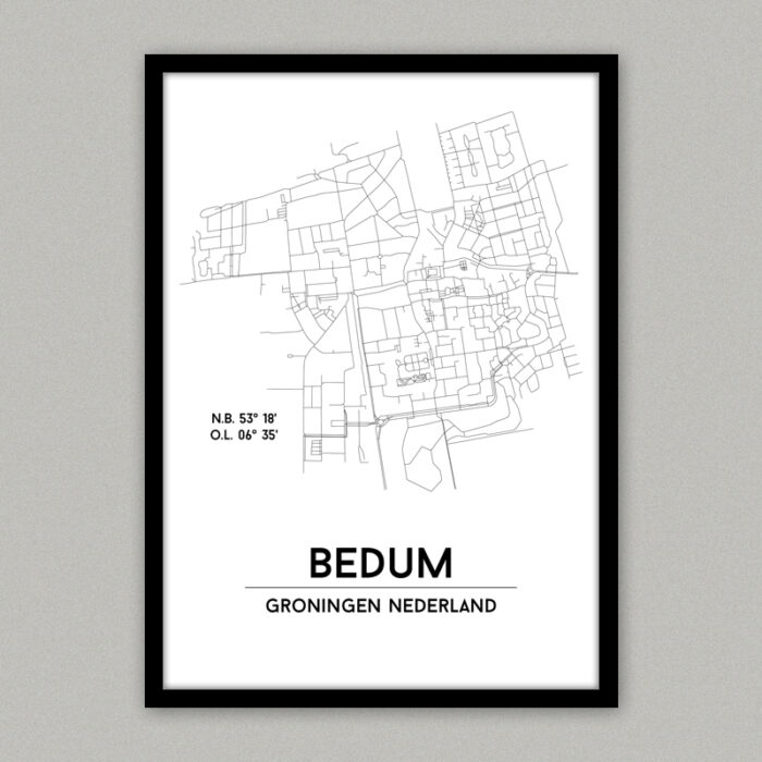 Bedum plattegrond poster