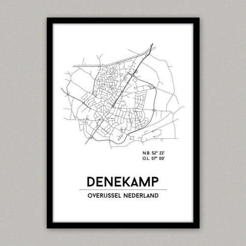 Denekamp plattegrond poster