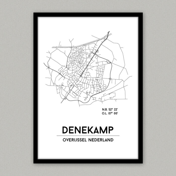 Denekamp plattegrond poster