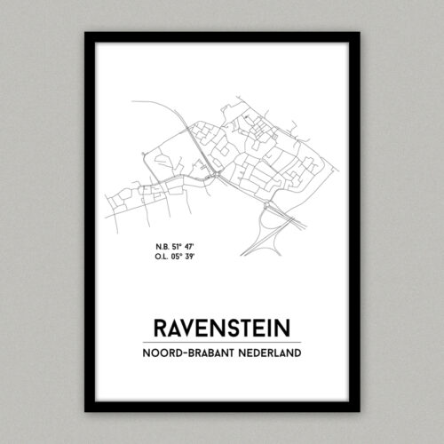 Ravenstein plattegrond poster